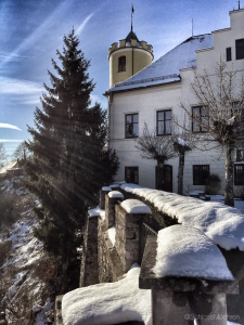 Winterkasteel | Schloss Möhren vanaf terras