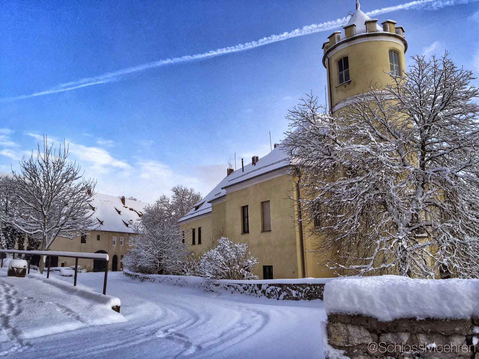 Landgoed in de sneeuw Kasteel | Schloss Möhren | Winter