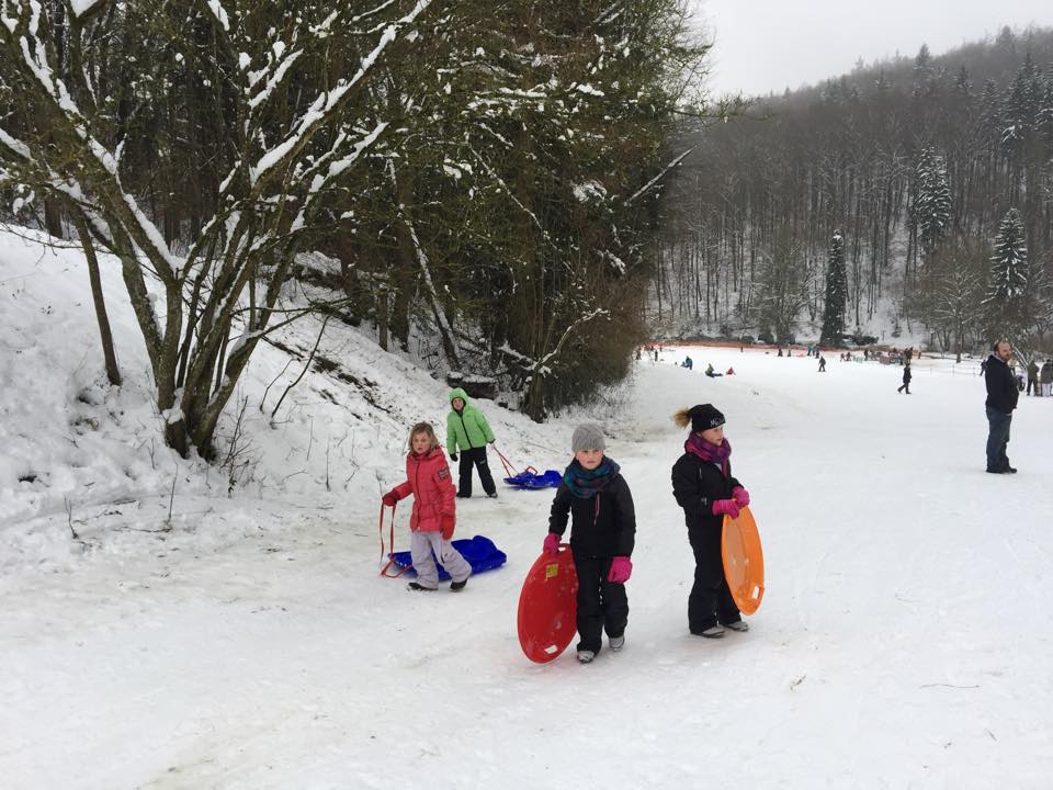 Rodelen in het Altmühltal