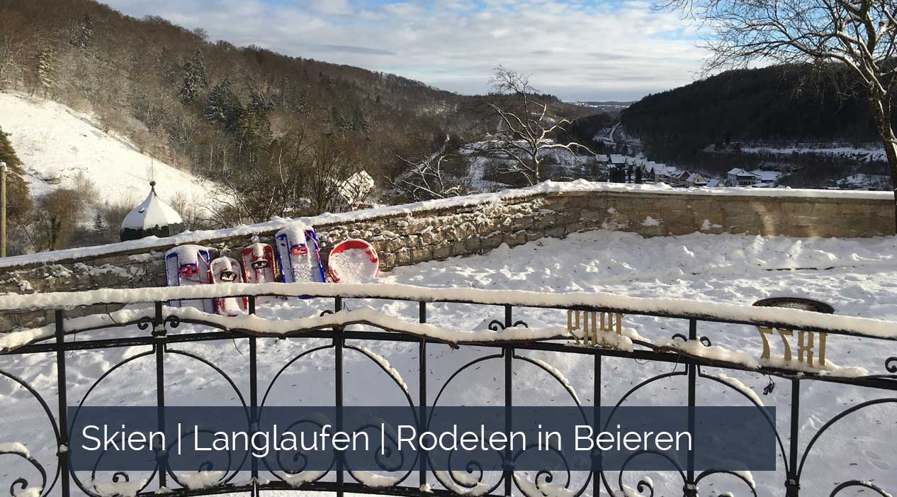 Skien Langlaufen Rodelen wintersport in Beieren