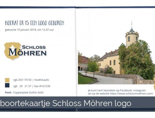 Nieuw logo Schloss Möhren afgeleid van het kasteelwapen