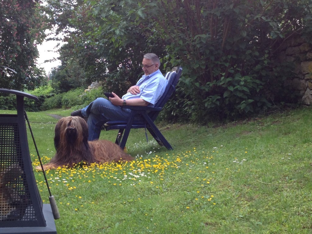 Rose kleur persoonlijkheid Baron Vakantiehuis Duitsland met je hond en een omheinde tuin