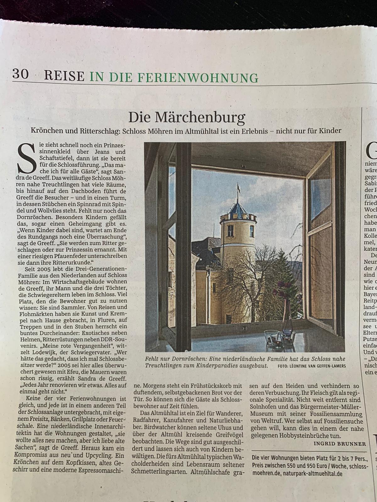 Süd Deutsche Zeitung Riese in die Ferienwohnung Die Märchenburg