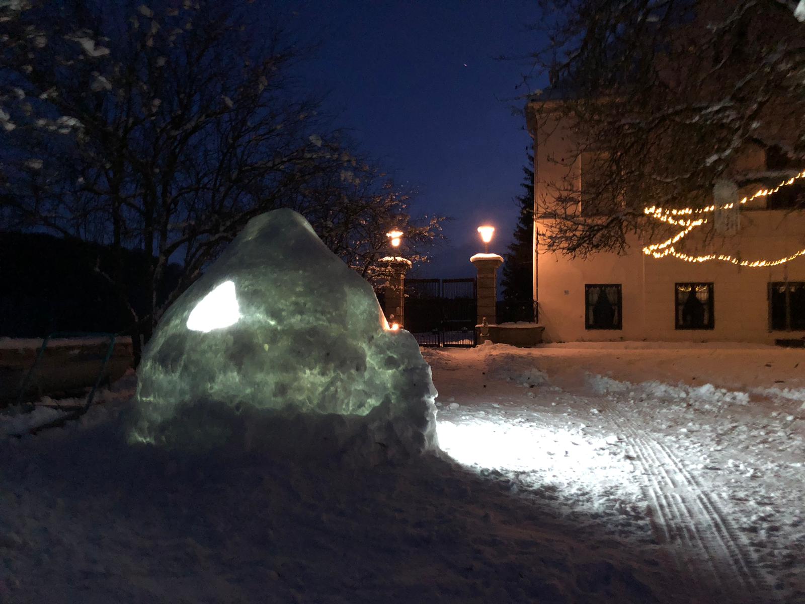 Iglo op het kasteel