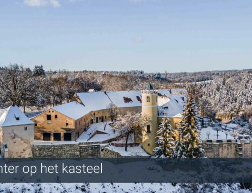 Winter op het kasteel in Zuid-Duitsland Beieren